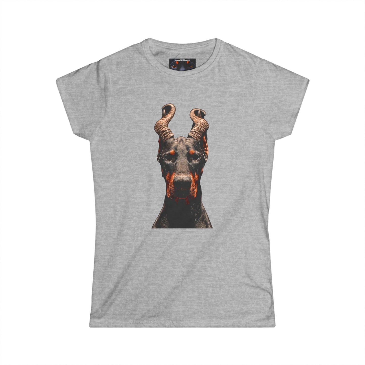 Doberman Goat 1 Women's Softstyle Tee