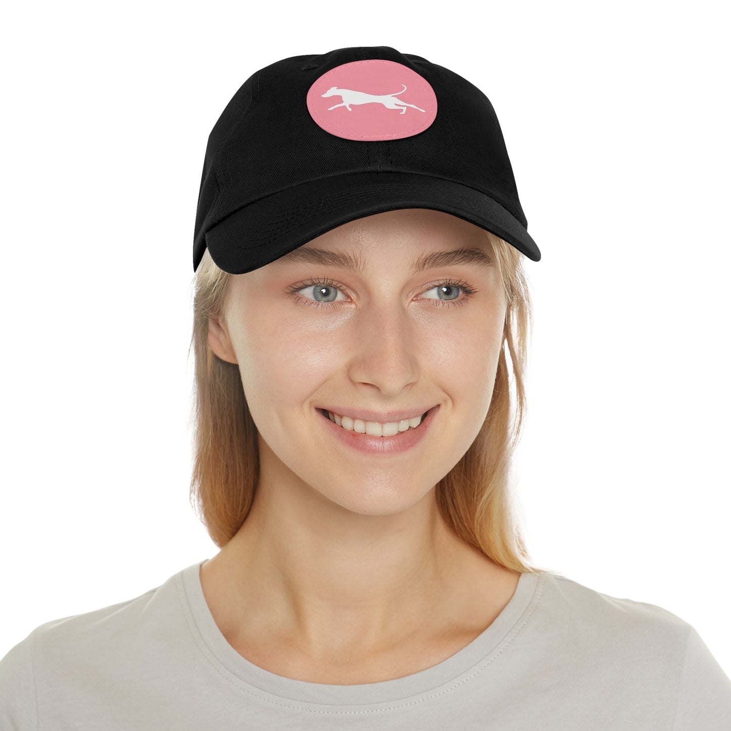 N 3 Dad Hat with Leather Patch (Round)
