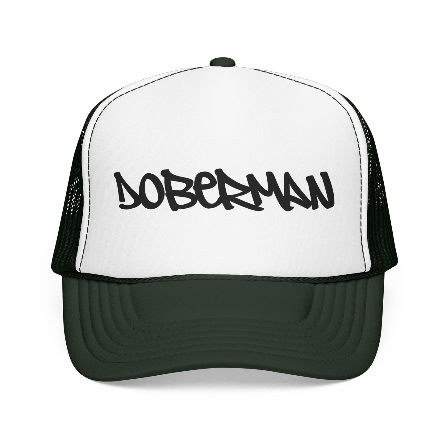 Doberman Graffiti Foam Trucker Hat Made in USA