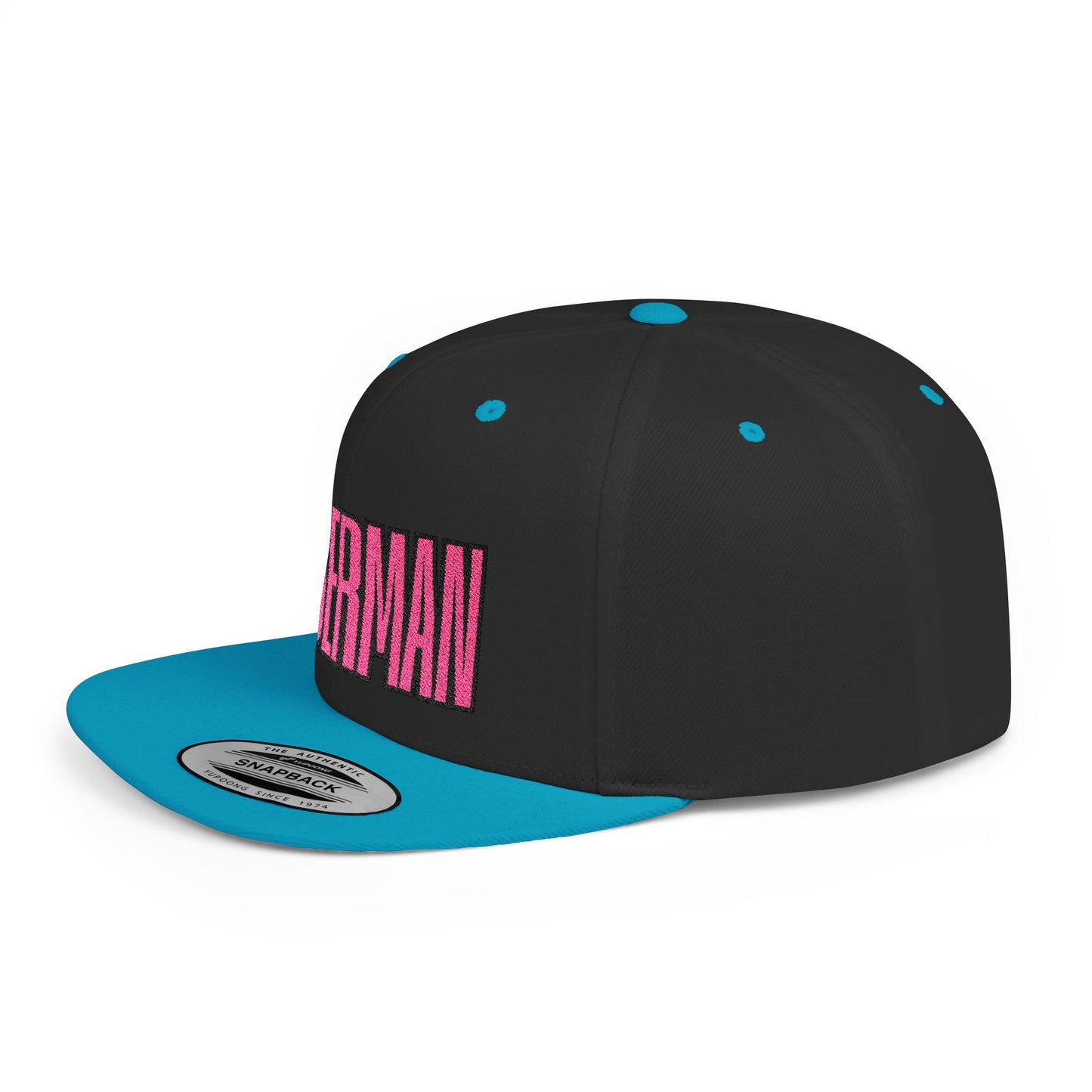 Doberman 6 Embroidered Flat Bill Snapback