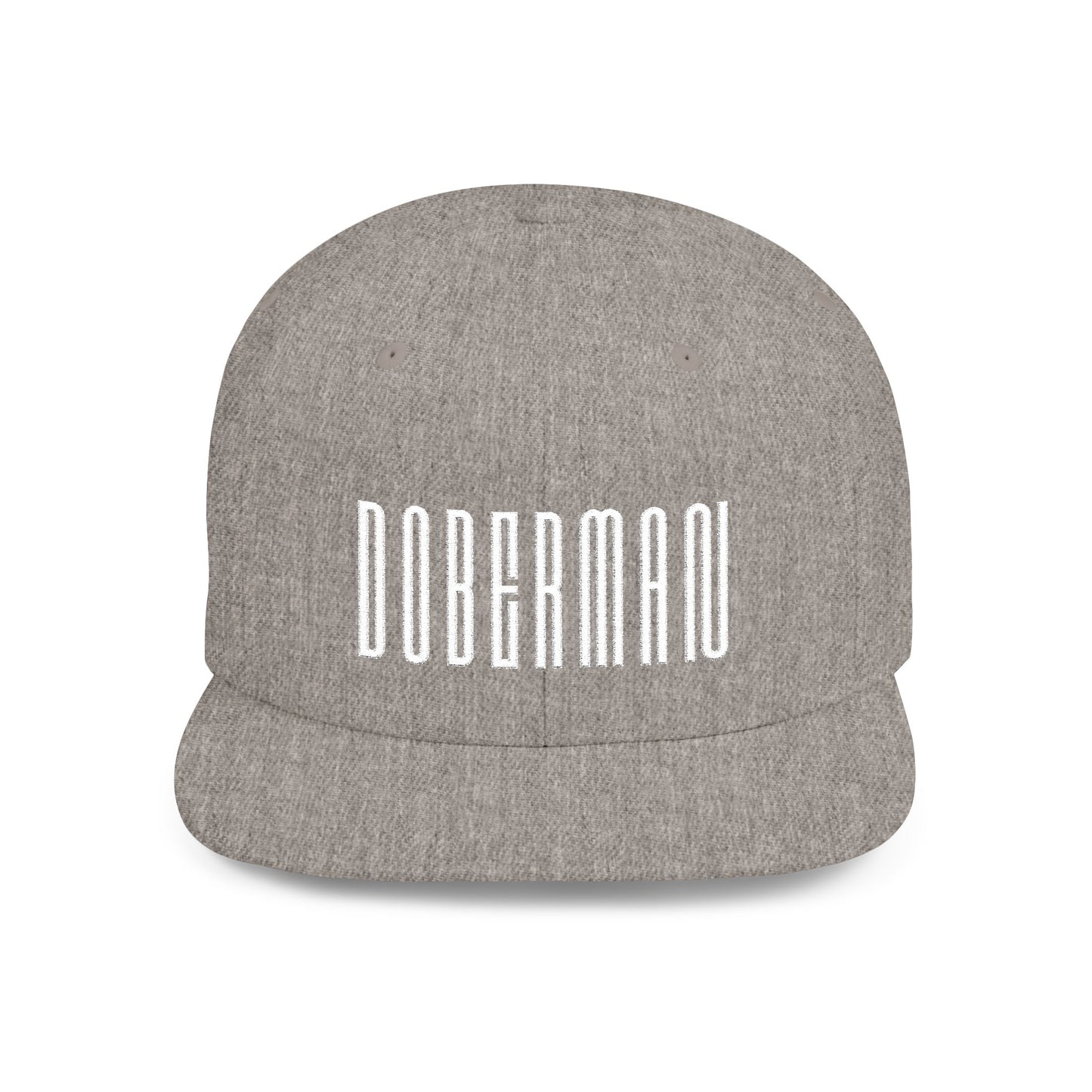 Doberman 1 Embroidered Flat Bill Snapback