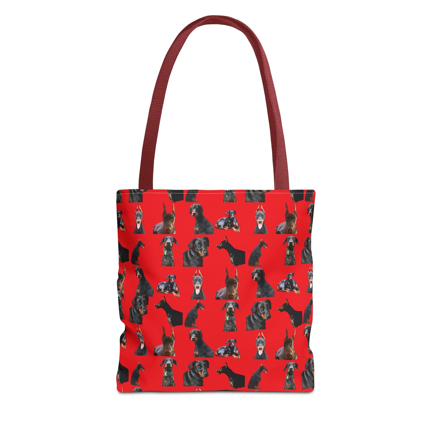 Edition 6 Doberman Model Pattern Red Tote Bag