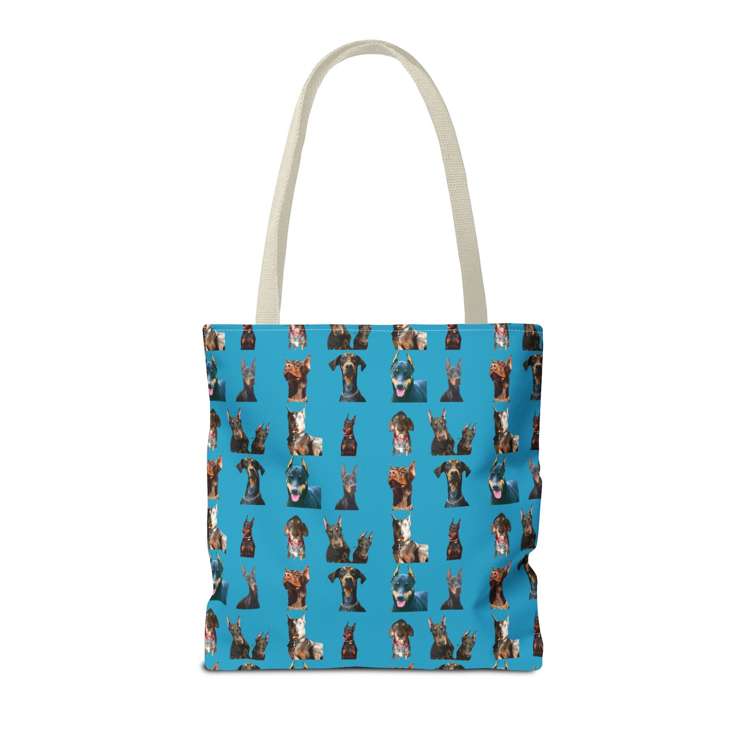 Edition 4 Doberman Model Pattern Turquoise Tote Bag