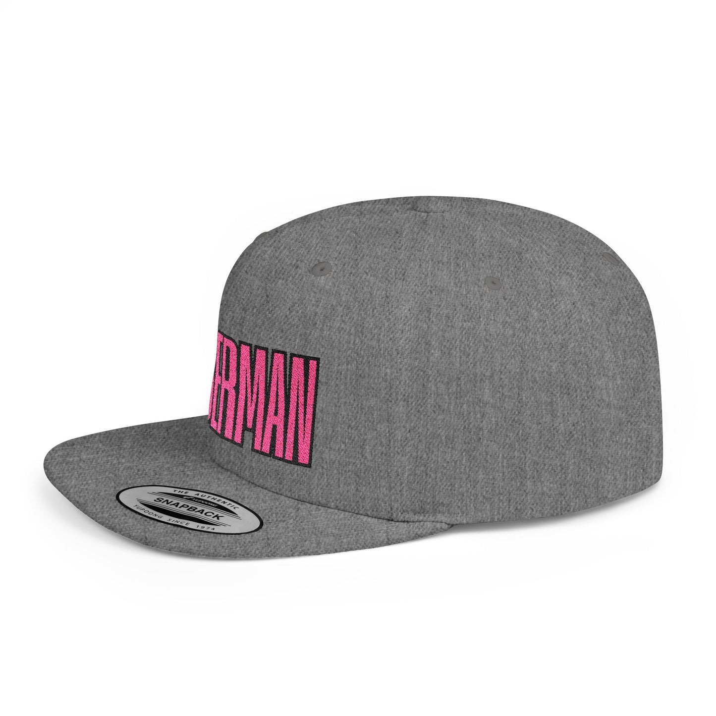 Doberman 6 Embroidered Flat Bill Snapback