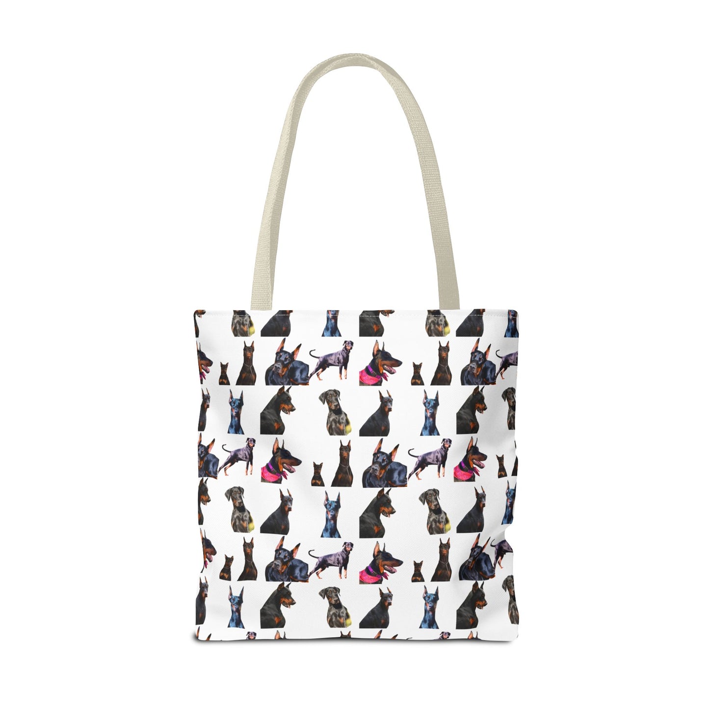 Edition 7 Doberman Model Pattern White Tote Bag