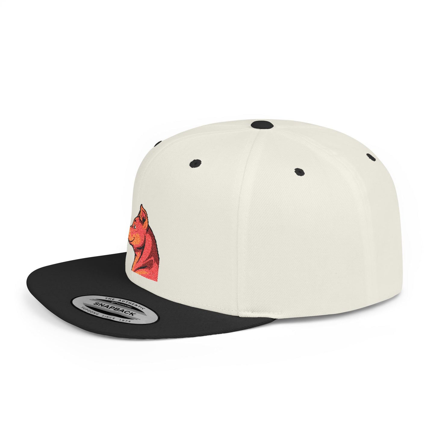 Custom Embroidered Flat Bill Snapback