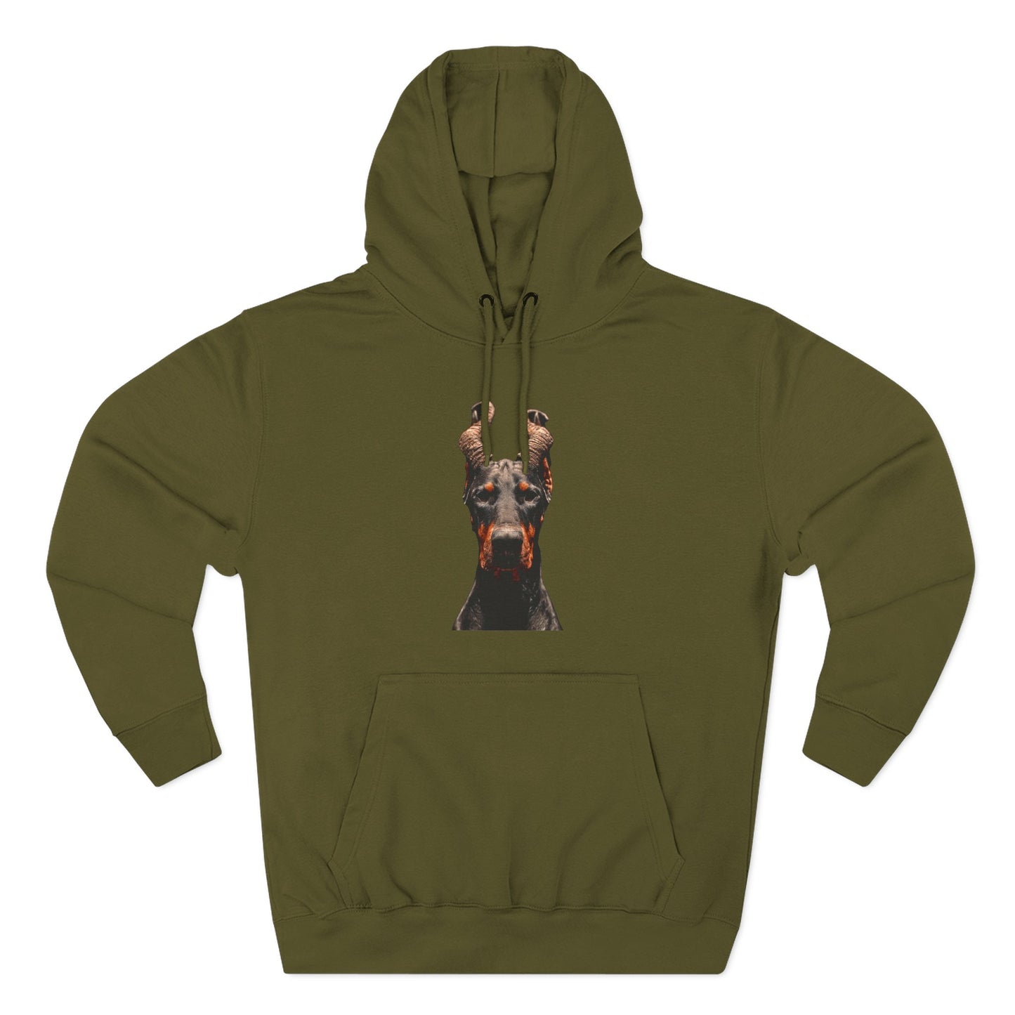 Doberman Goat 1 Fleece Hoodie