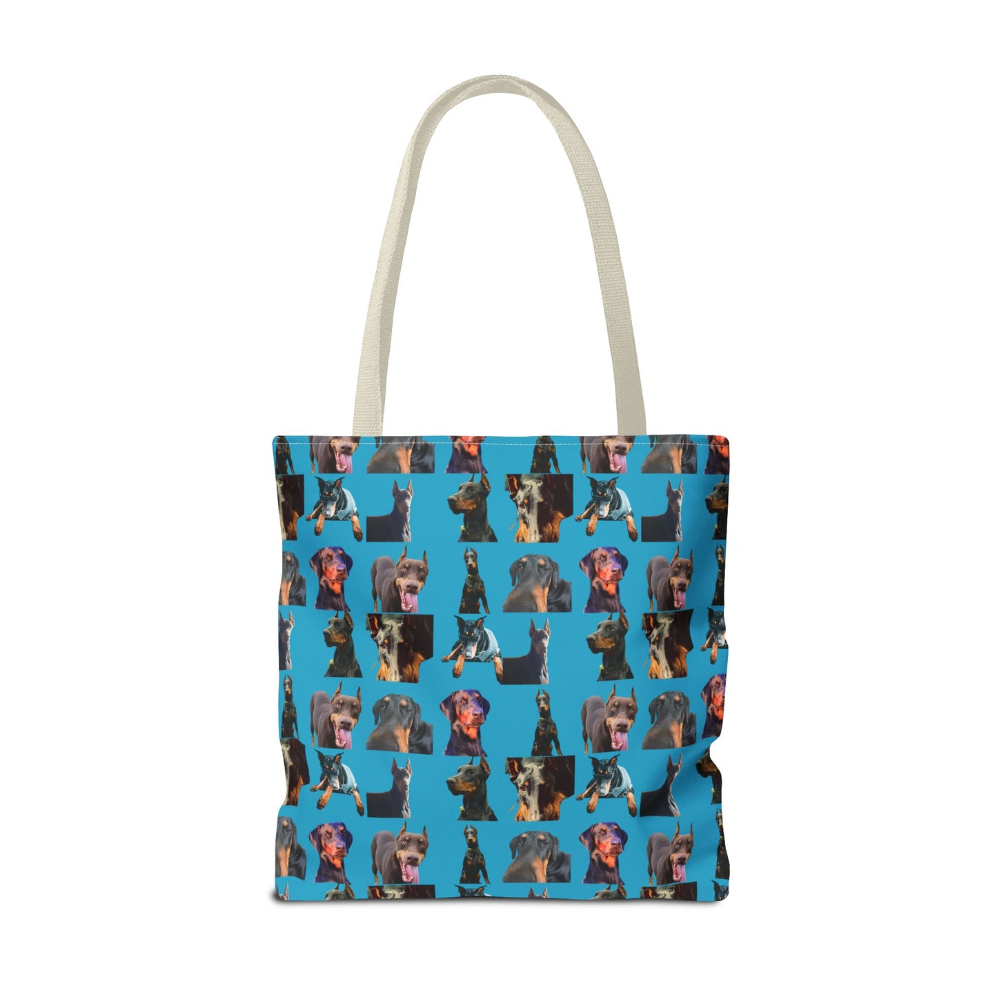 Edition 3 Doberman Model Pattern Turquoise Tote Bag