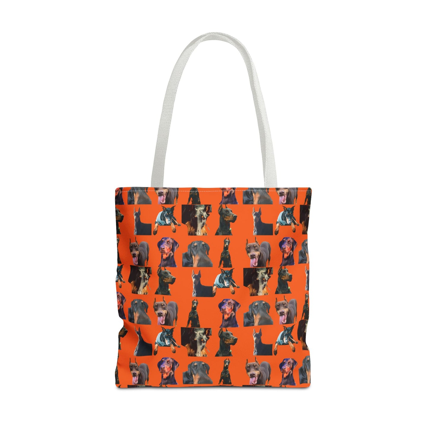 Edition 3 Doberman Model Pattern Orange Tote Bag