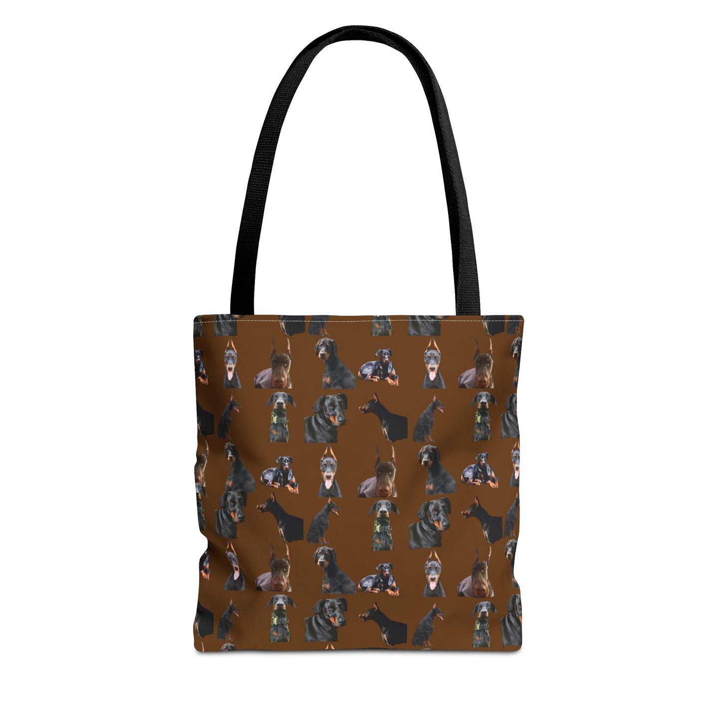 Edition 6 Doberman Model Pattern Brown Tote Bag
