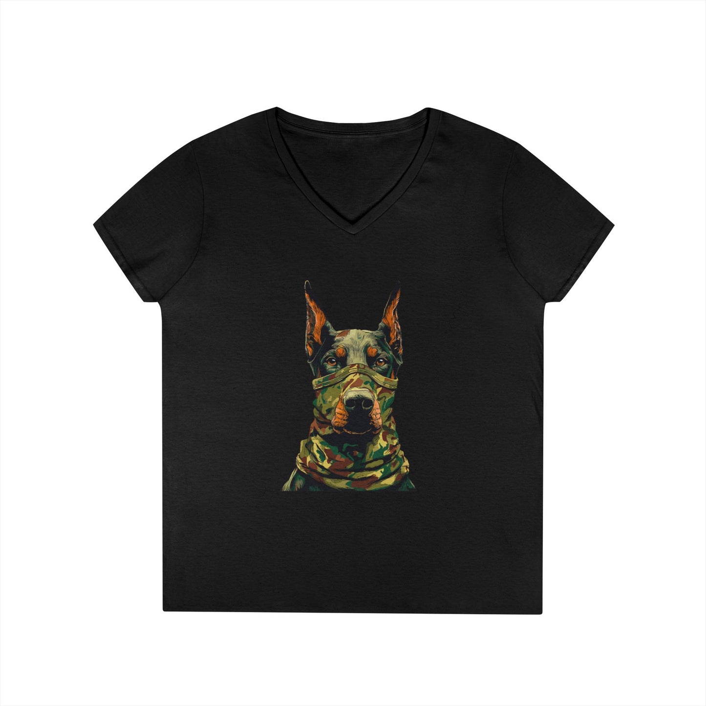 Doberman 4 V-Neck Tee Shirt for Women