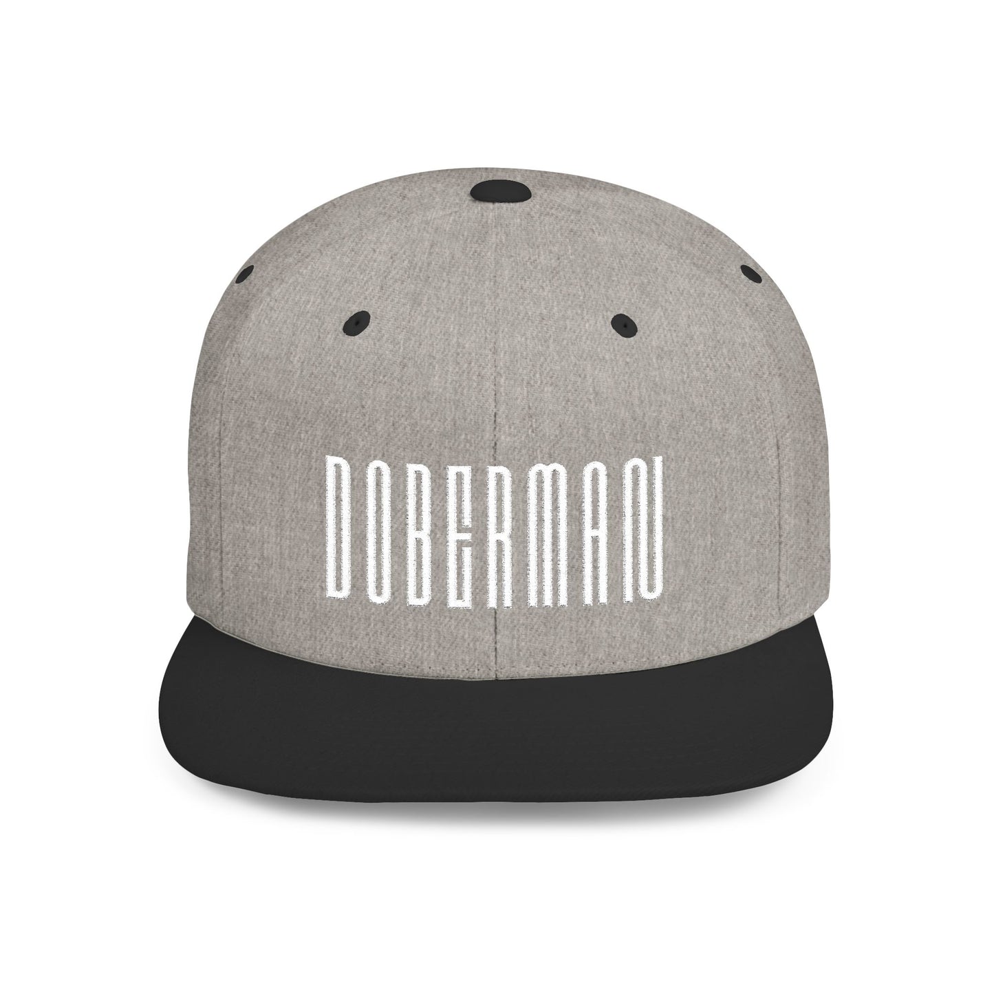 Doberman 1 Embroidered Flat Bill Snapback