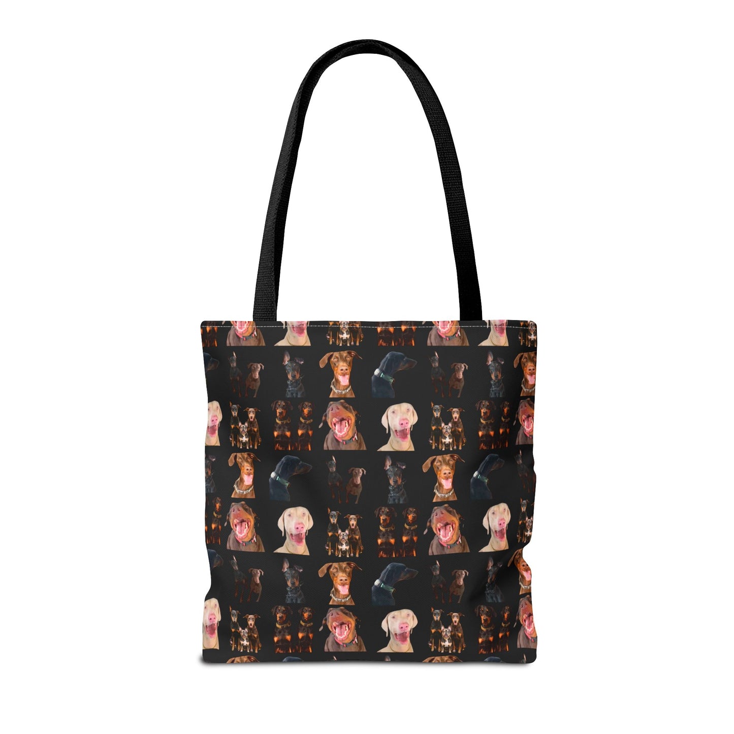 Edition 9 Doberman Model Pattern Black Tote Bag