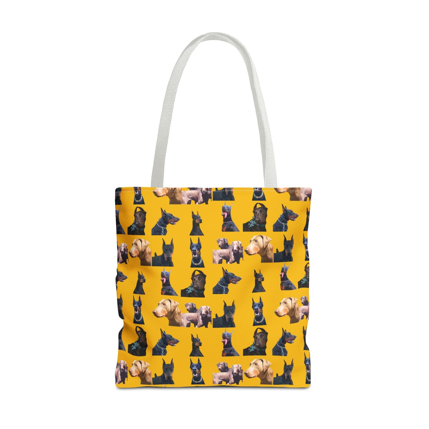 Edition 8 Doberman Model Pattern Yellow Tote Bag