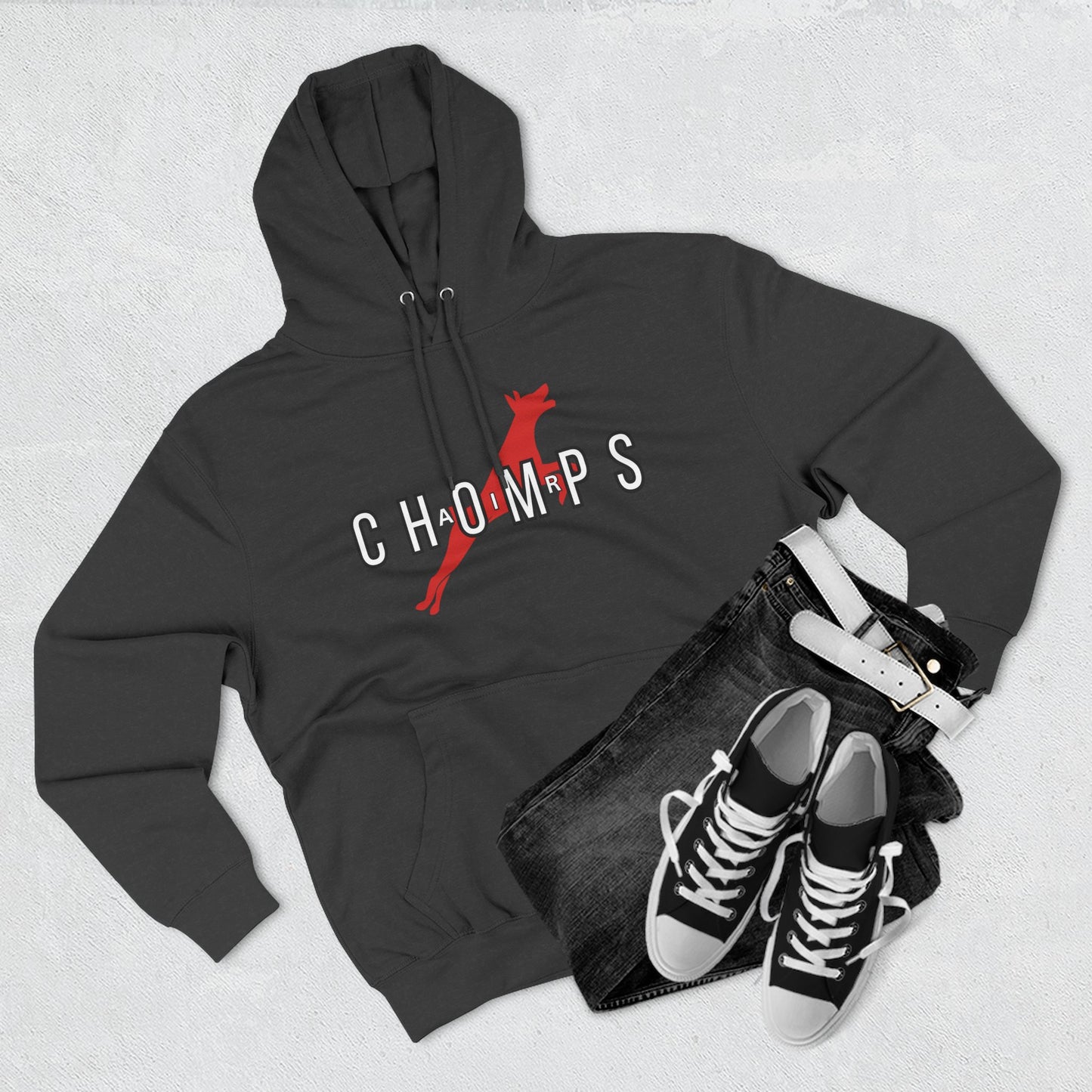 Air Chomps Three-Panel Fleece Hoodie