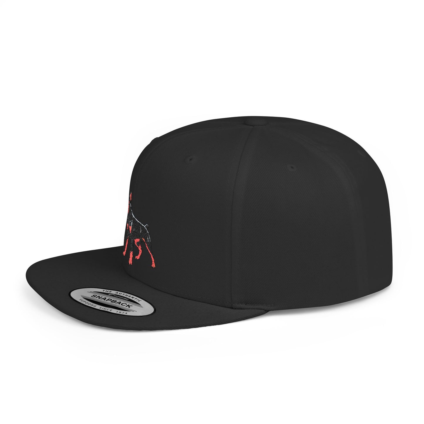 Doberman 1 Embroidered Flat Bill Snapback