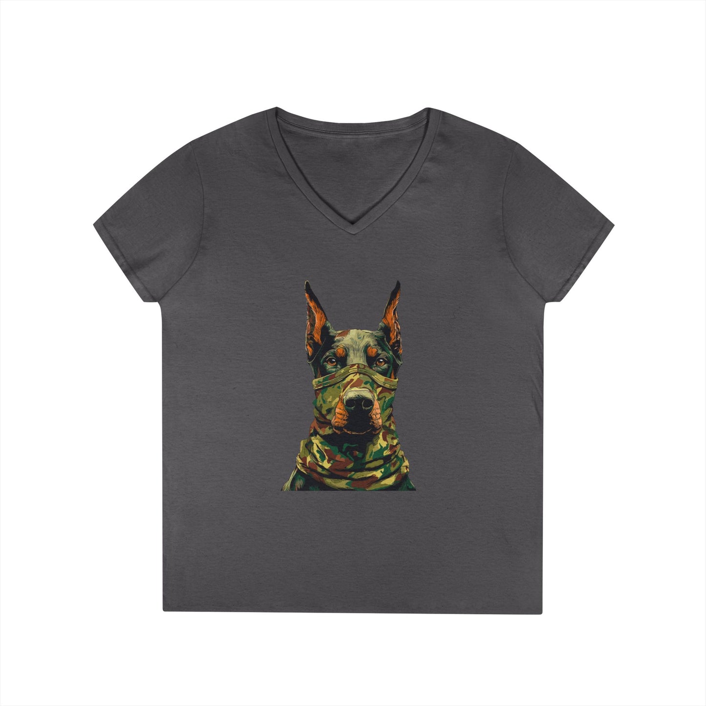Doberman 4 V-Neck Tee Shirt for Women