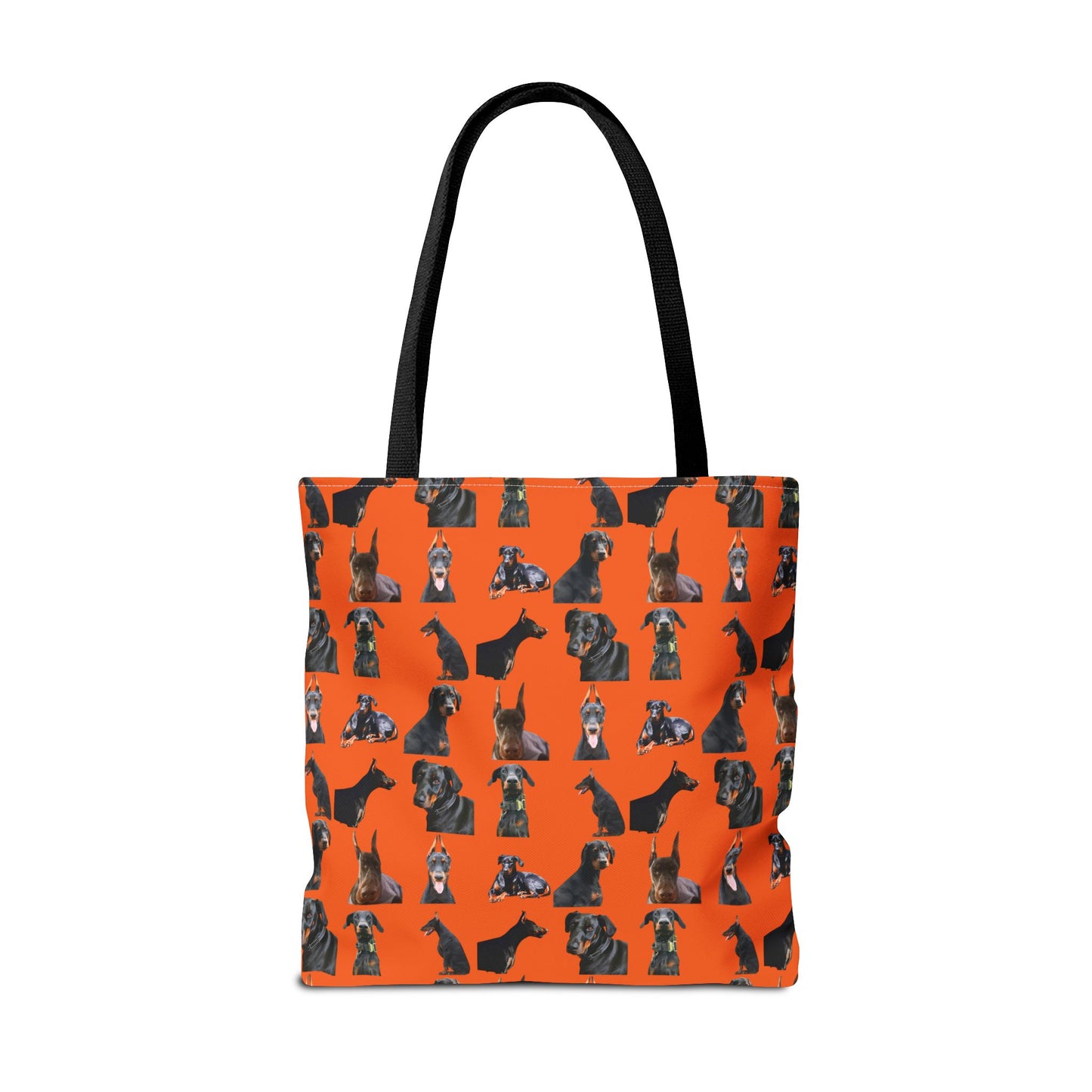 Edition 6 Doberman Model Pattern Orange Tote Bag