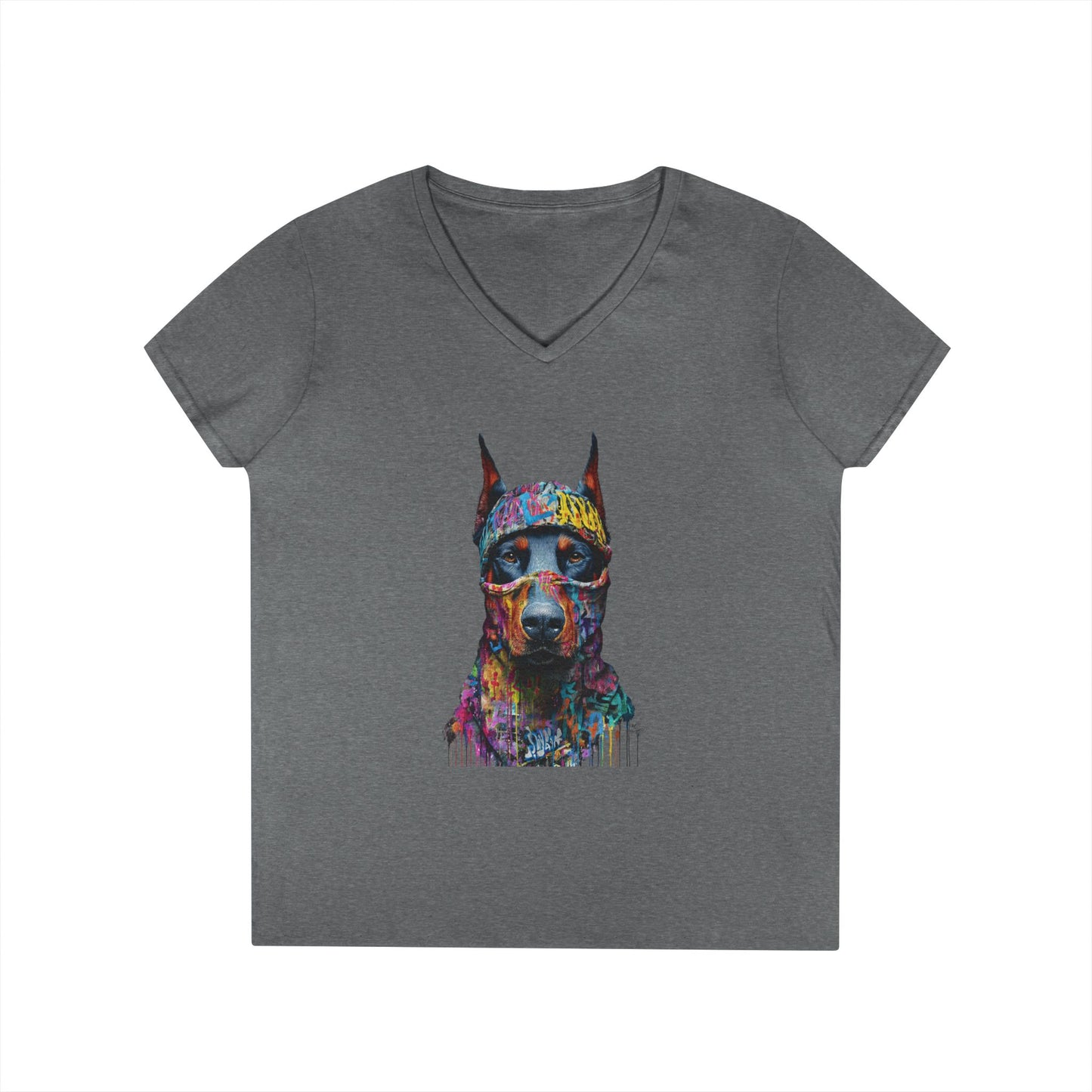 Doberman 5 V-Neck Tee Shirt for Women