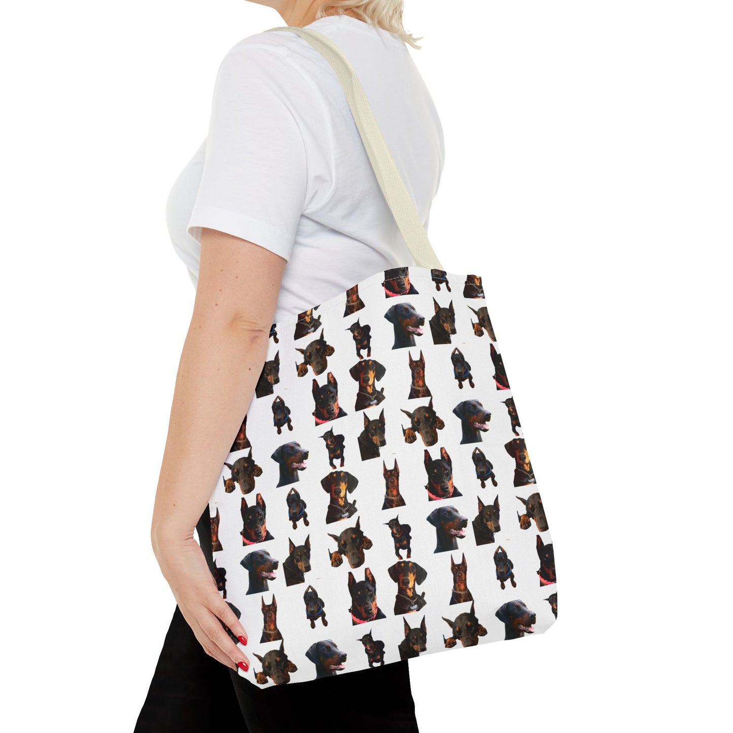 Edition 2 Doberman Model Pattern White Tote Bag