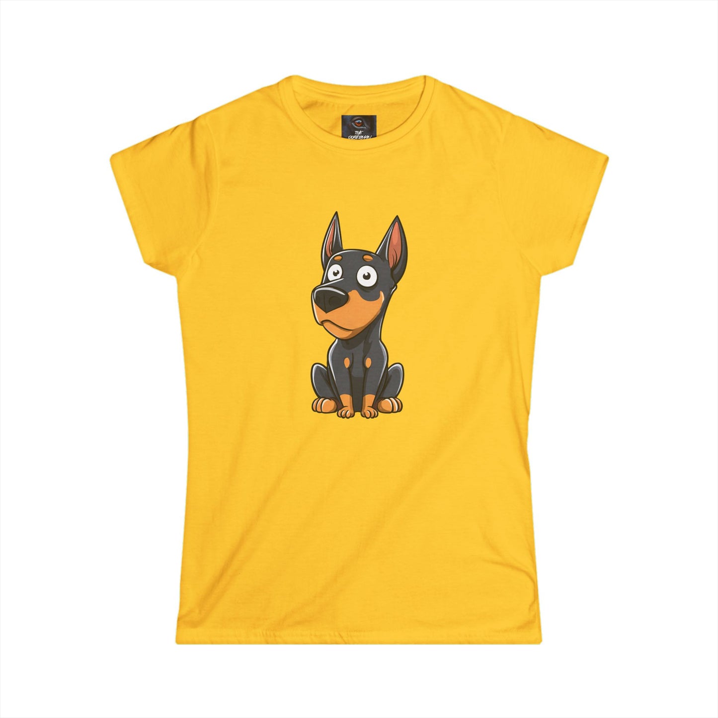 Cartoon Doberman 2 Women's Softstyle Tee