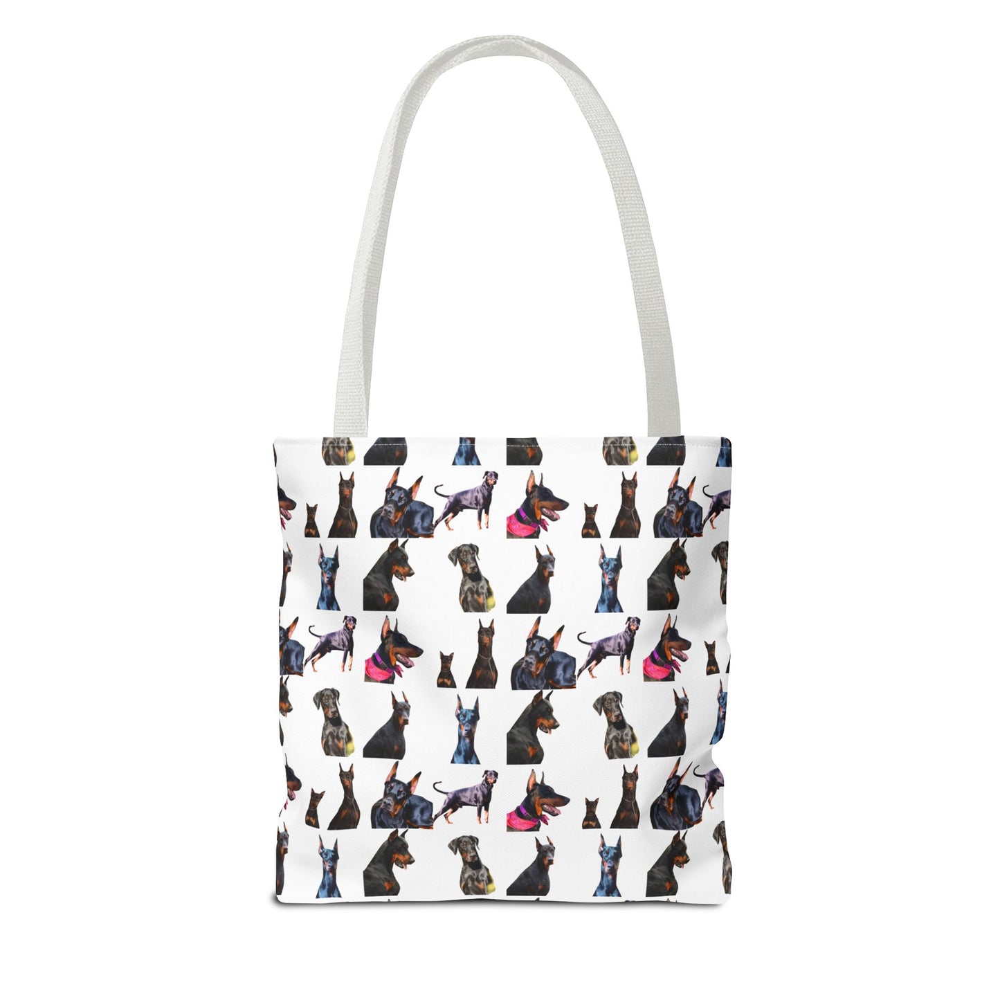 Edition 7 Doberman Model Pattern White Tote Bag