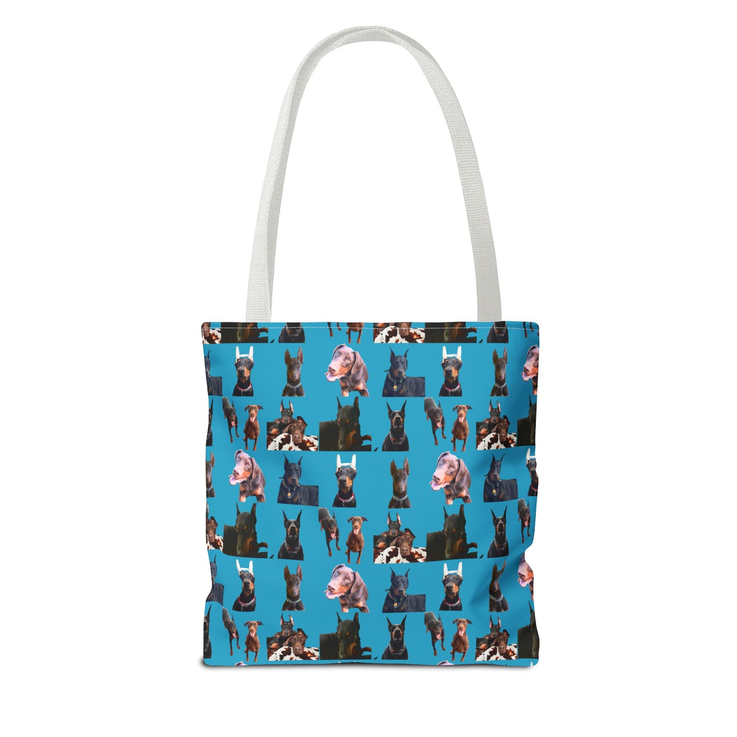 Edition 10 Doberman Model Pattern Turquoise Tote Bag