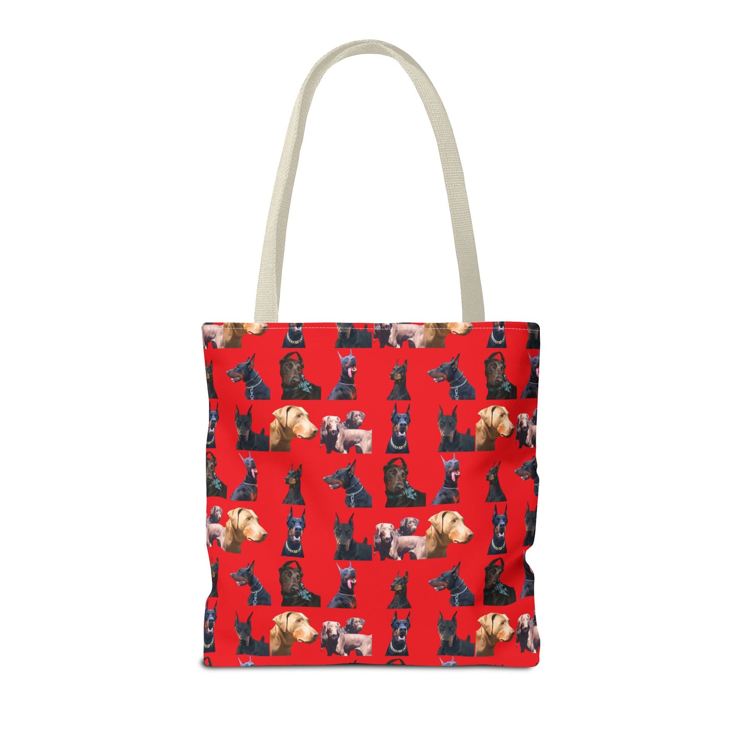 Edition 8 Doberman Model Pattern Red Tote Bag