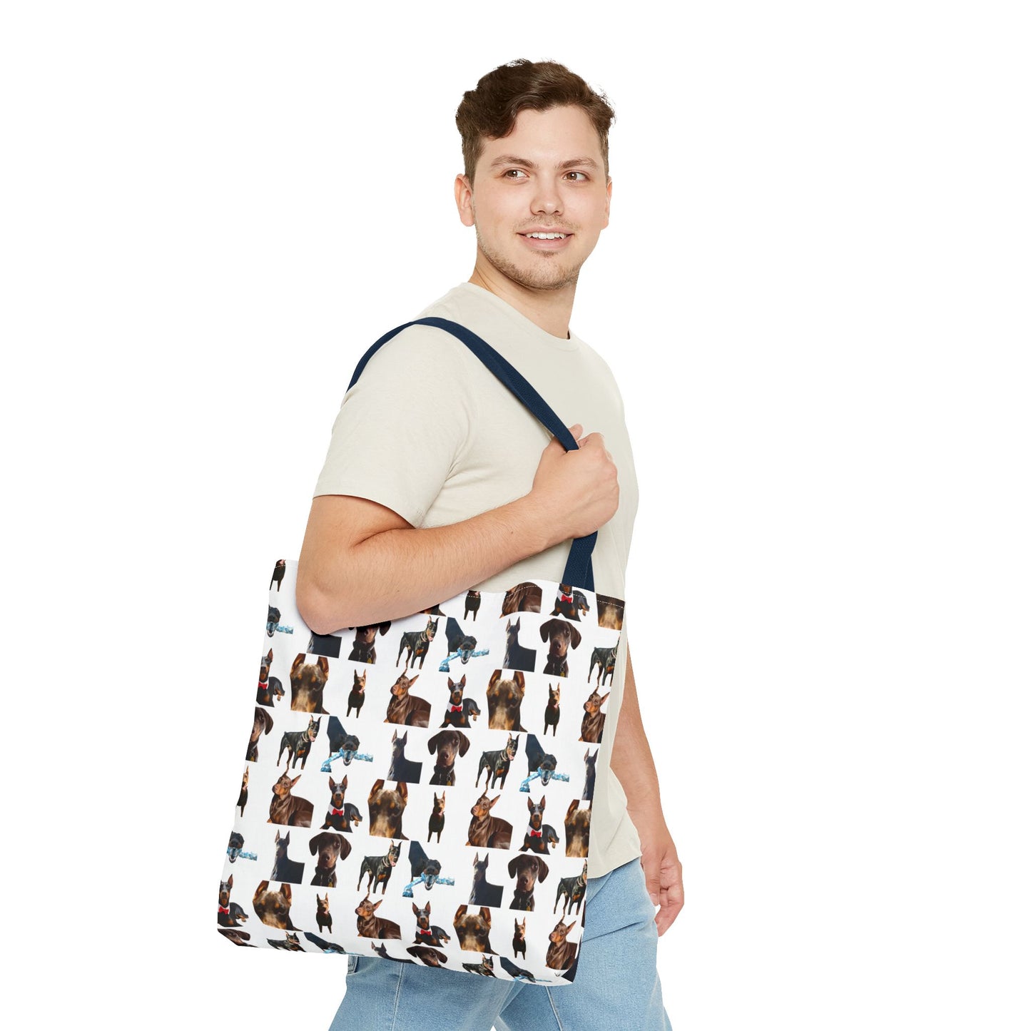 Edition 1 Doberman Model Pattern White Tote Bag