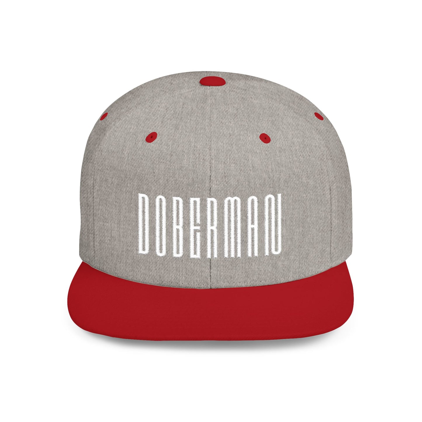 Doberman 1 Embroidered Flat Bill Snapback