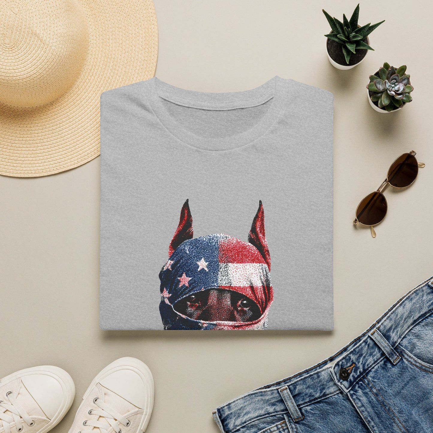 Doberman 2 Portrait T‑Shirt