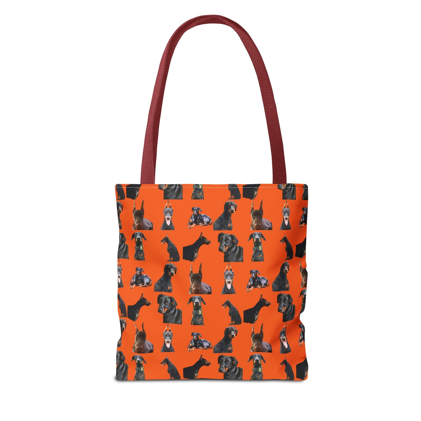 Edition 6 Doberman Model Pattern Orange Tote Bag