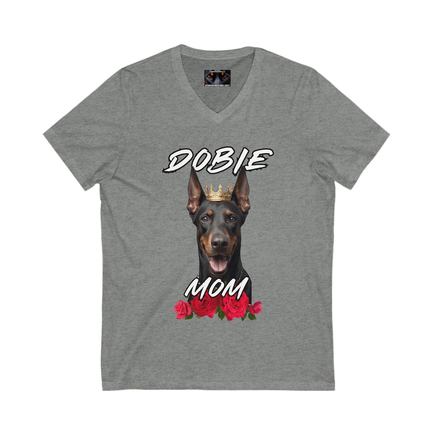 Dobie Mom 1.1 Private Label Unisex Jersey Short Sleeve V-Neck Tee