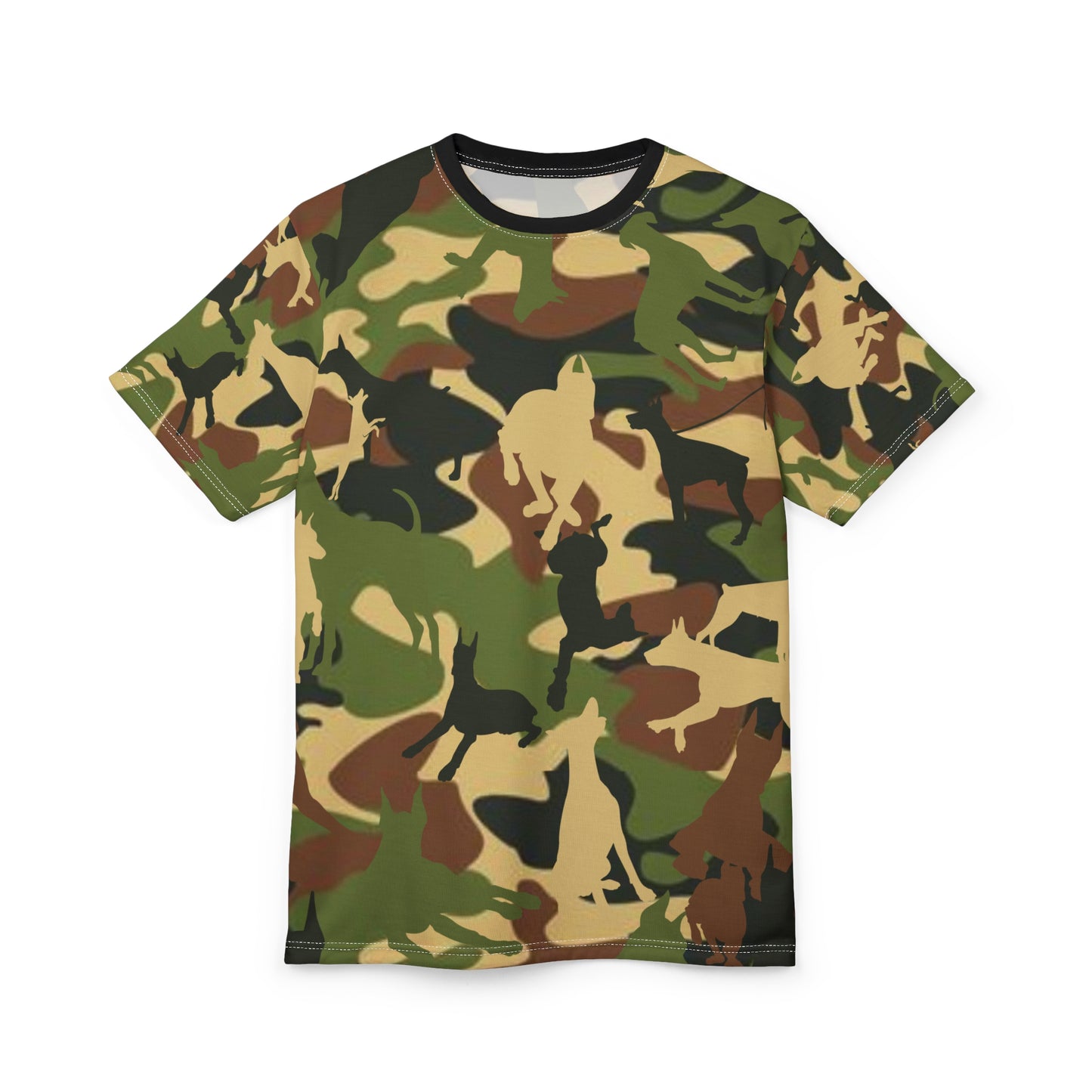Doberman Camo 3 Unisex Cut & Sew Tee (AOP)
