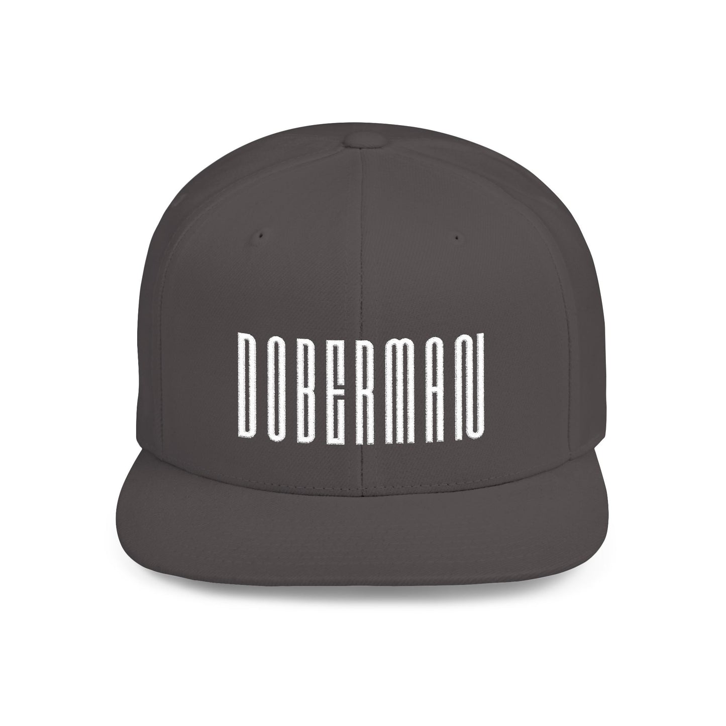 Doberman 1 Embroidered Flat Bill Snapback