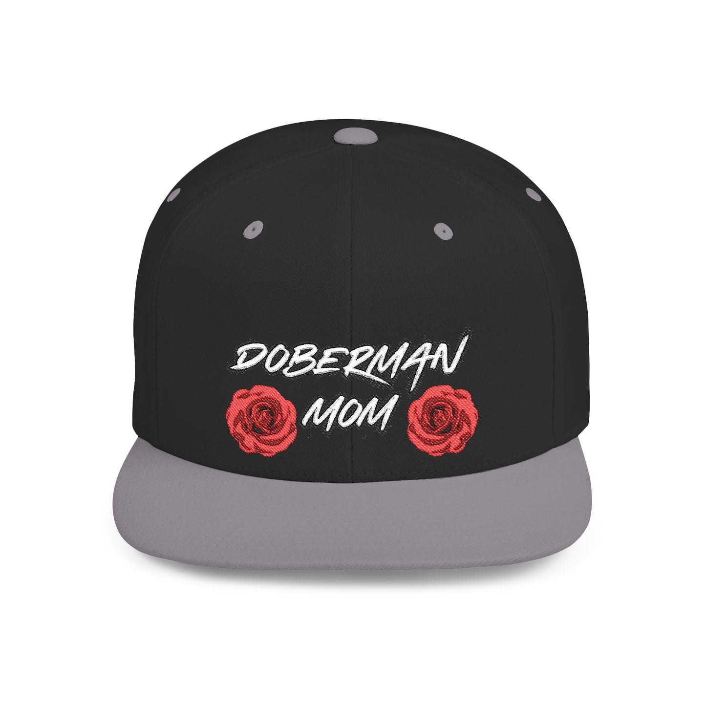 Mom 1 Embroidered Flat Bill Snapback