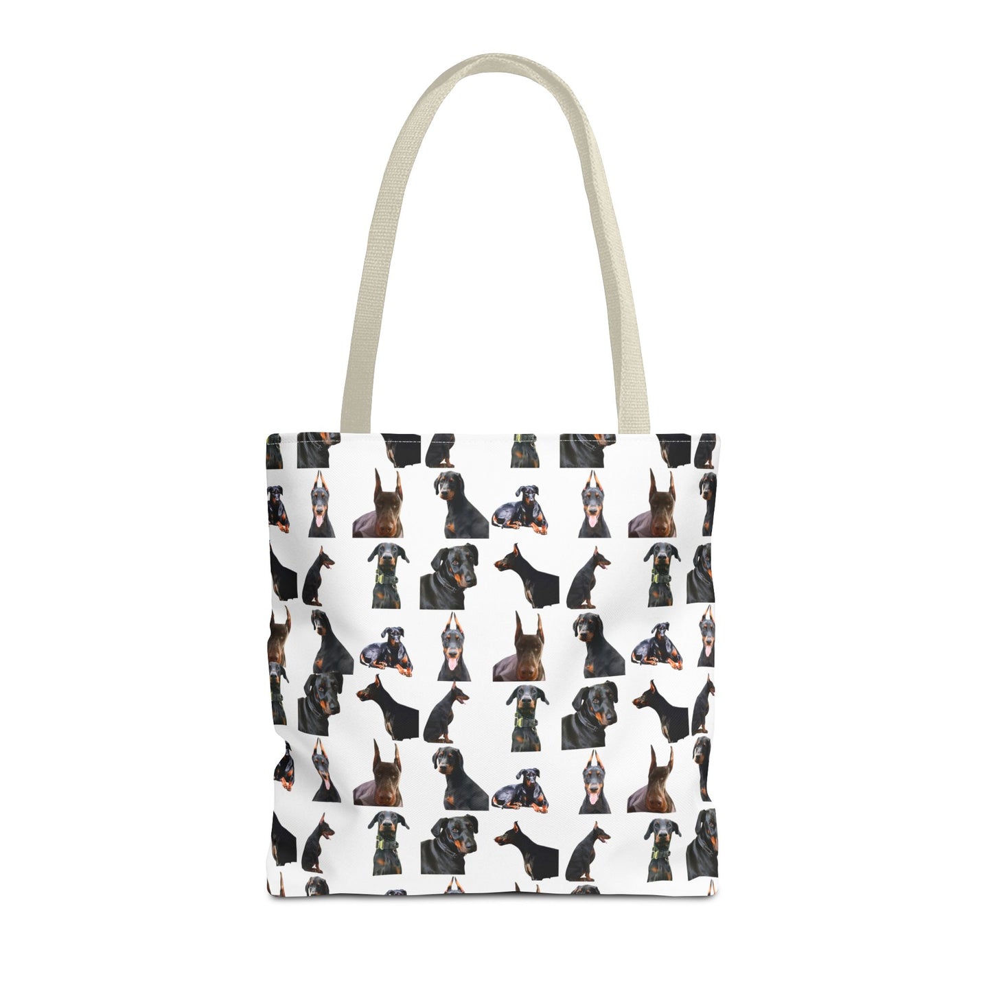 Edition 6 Doberman Model Pattern White Tote Bag