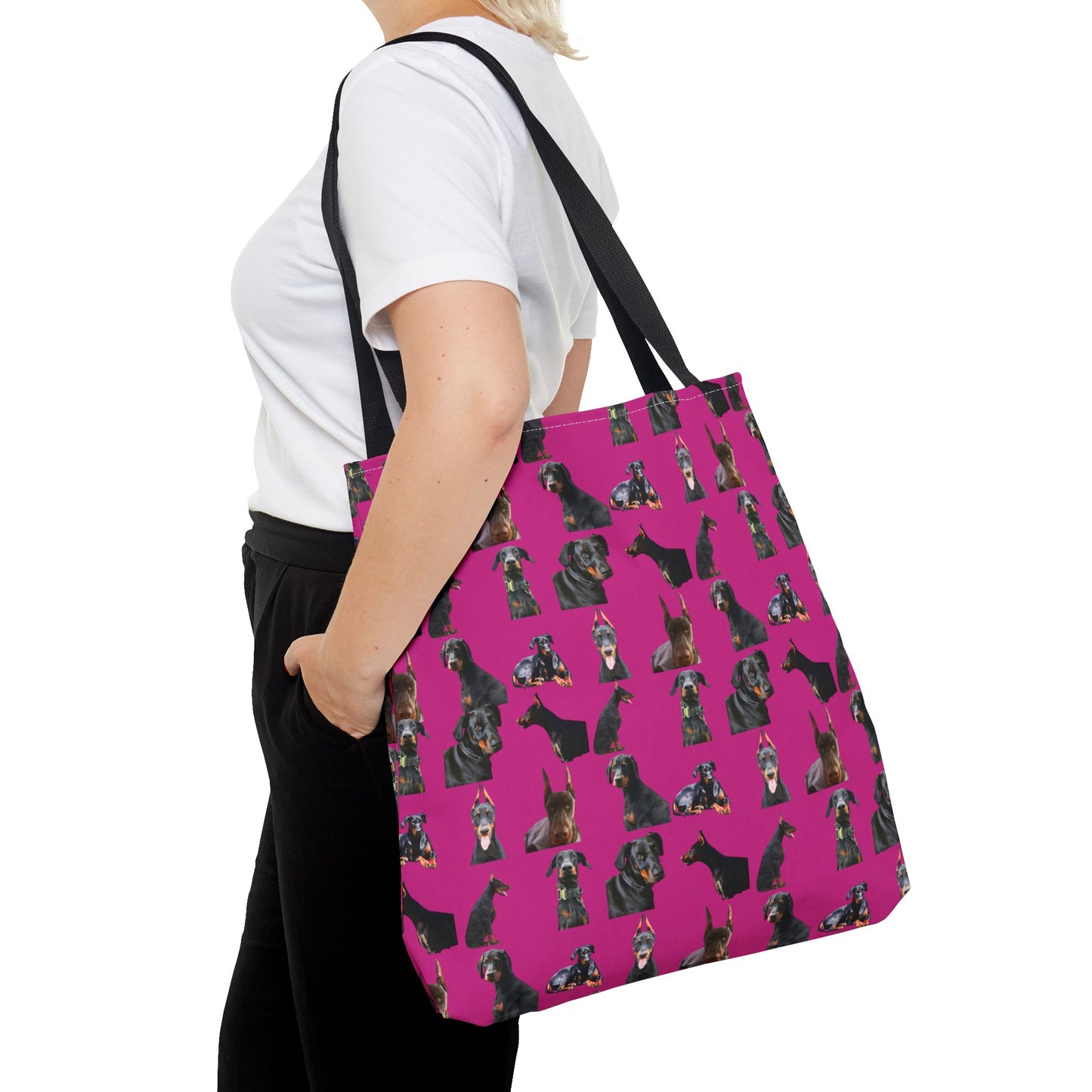 Edition 6 Doberman Model Pattern Pink Tote Bag