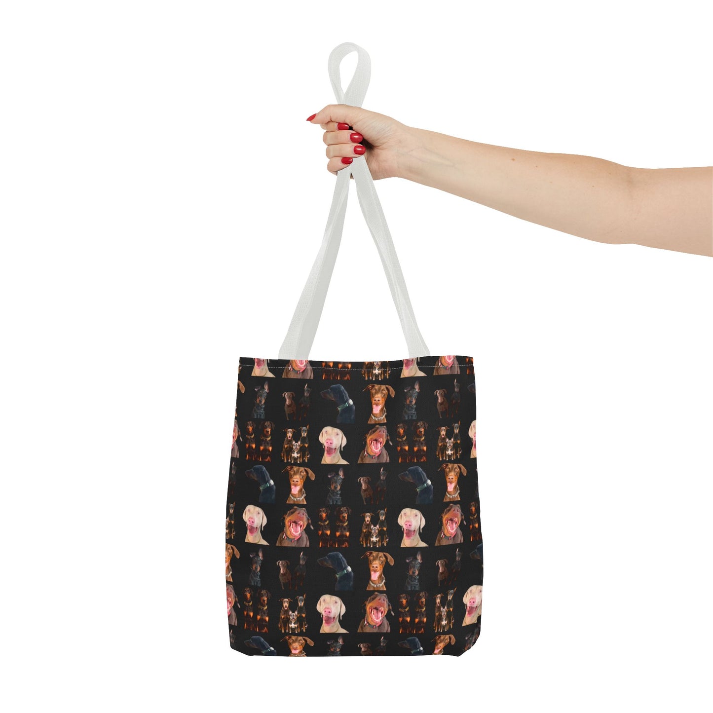 Edition 9 Doberman Model Pattern Black Tote Bag