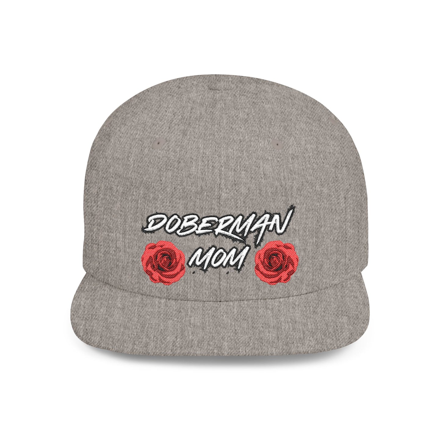 Mom 1 Embroidered Flat Bill Snapback