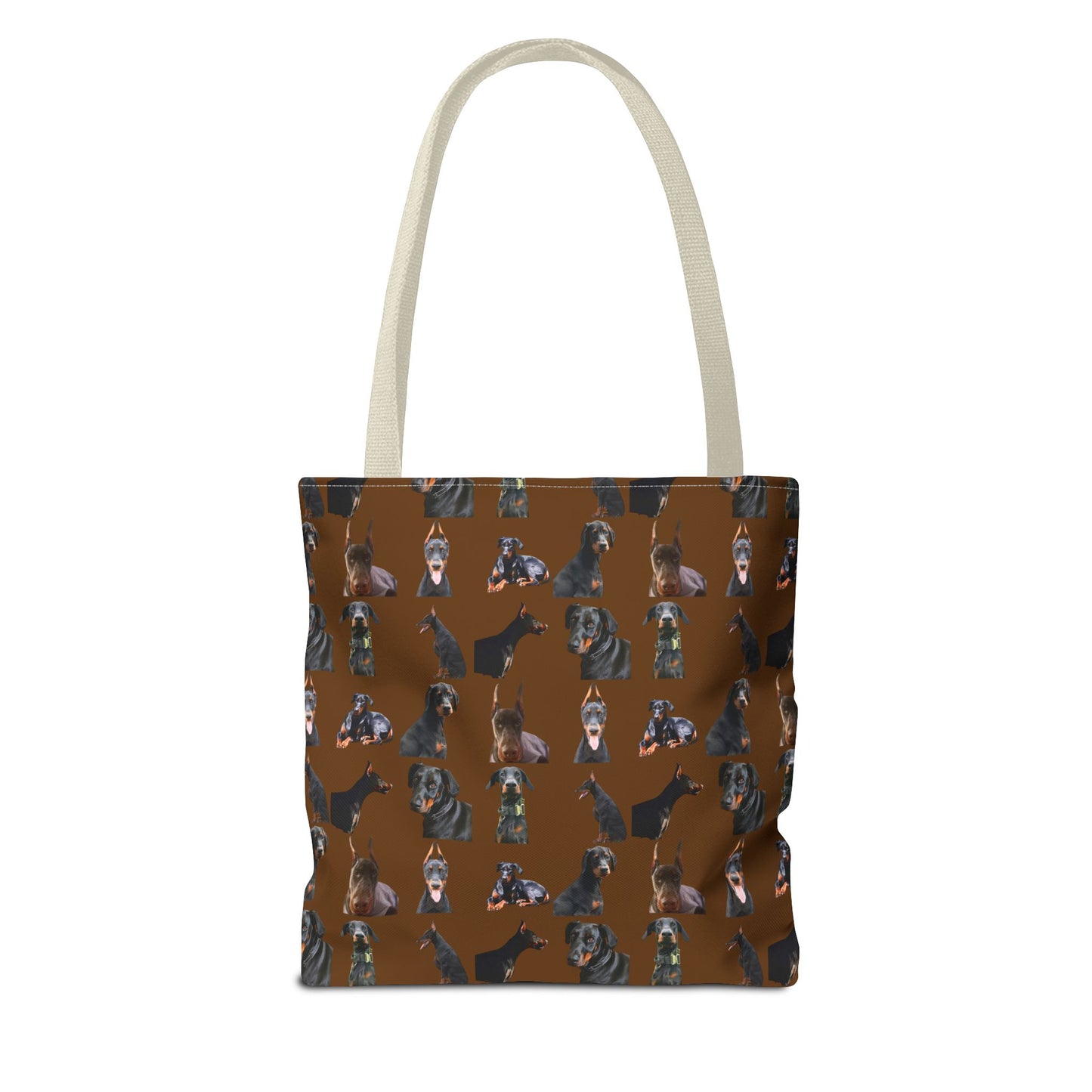 Edition 6 Doberman Model Pattern Brown Tote Bag