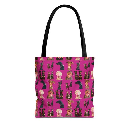 Edition 9 Doberman Model Pattern Pink Tote Bag