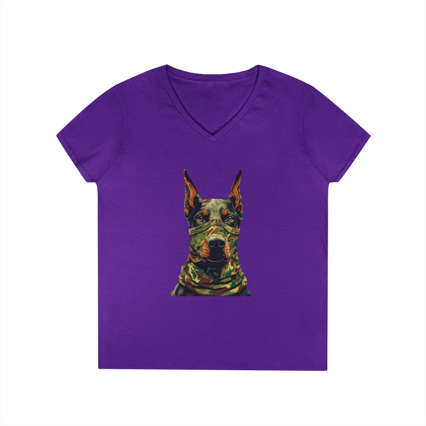 Doberman 4 V-Neck Tee Shirt for Women