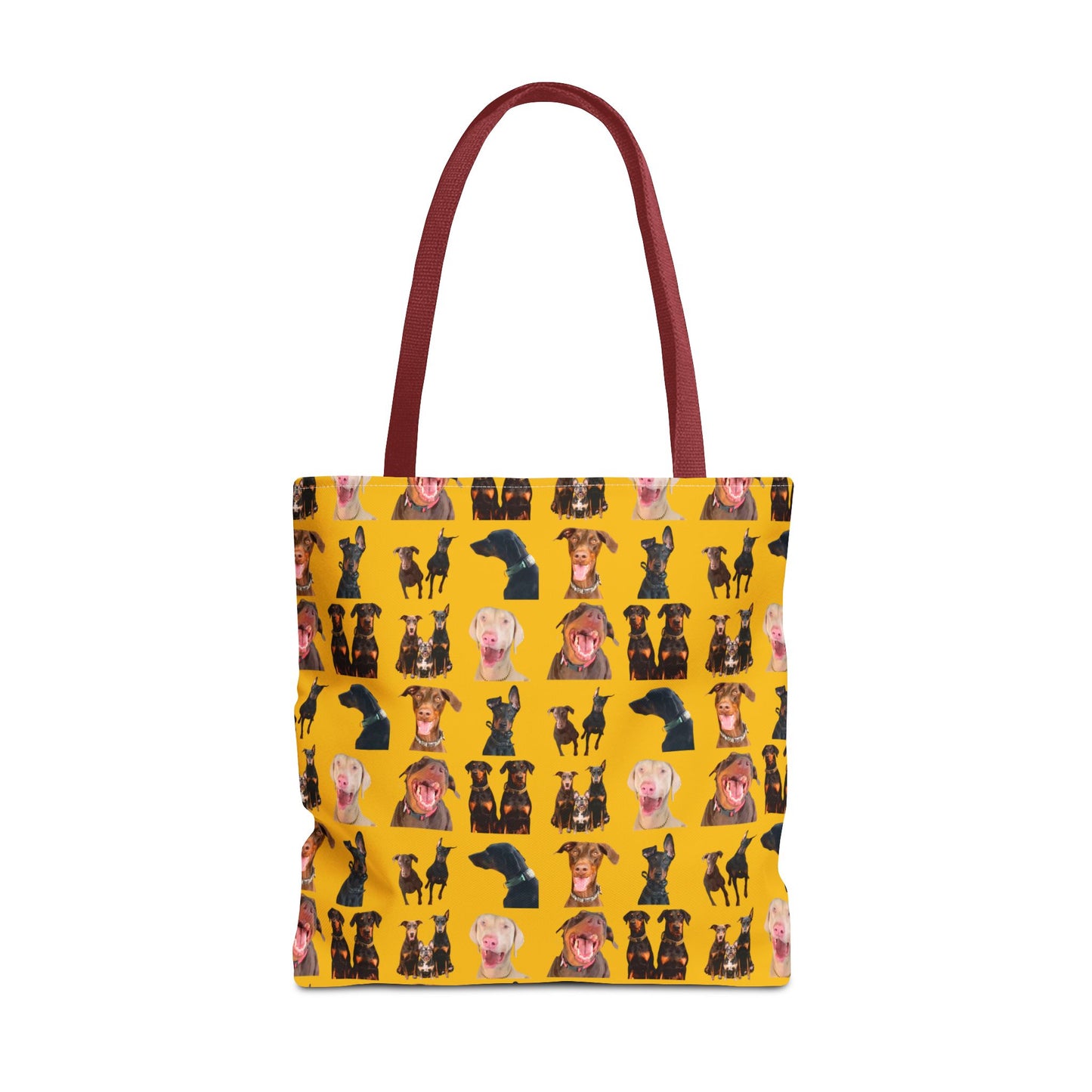 Edition 9 Doberman Model Pattern Yellow Tote Bag