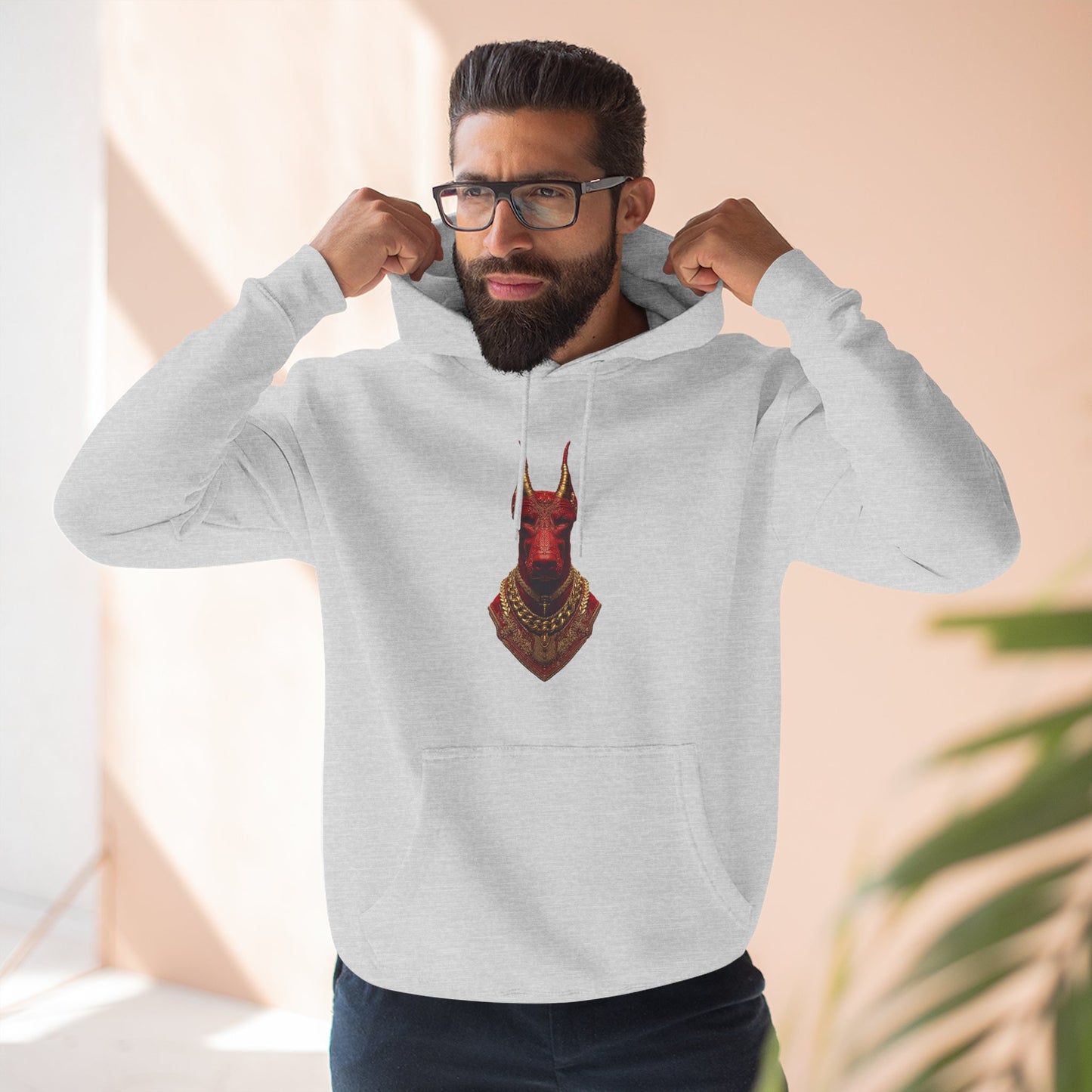 Doberman Goat 3 Fleece Hoodie