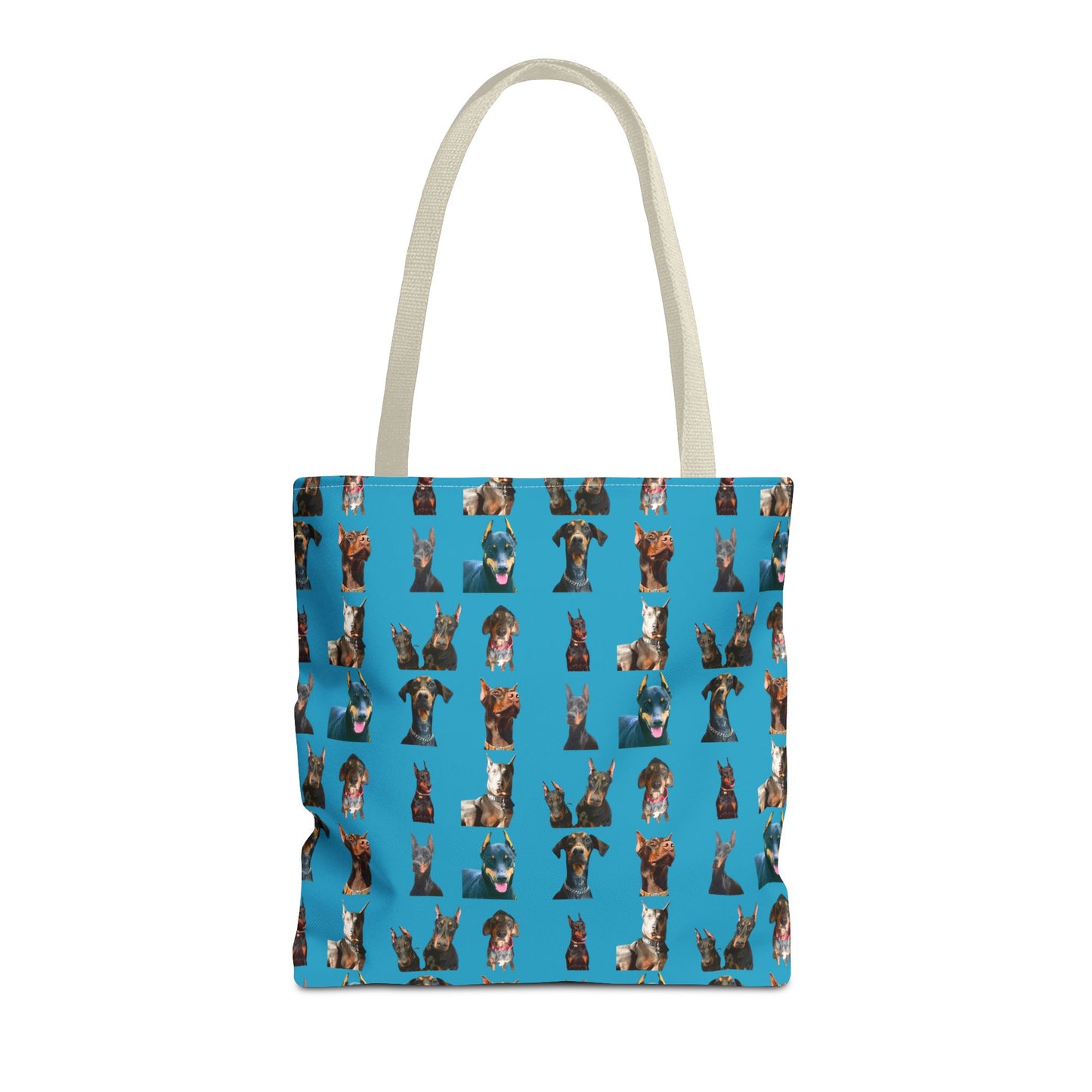Edition 4 Doberman Model Pattern Turquoise Tote Bag