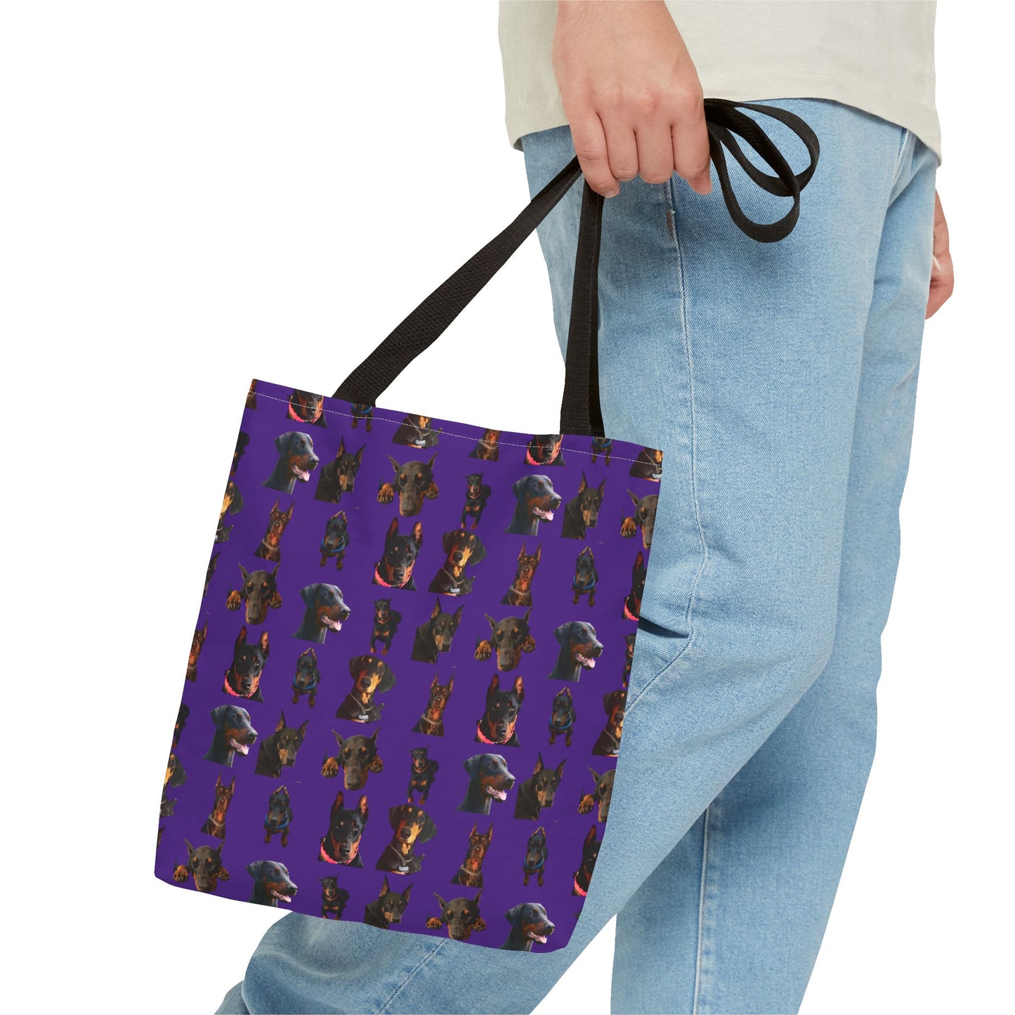 Edition 2 Doberman Model Pattern Purple Tote Bag