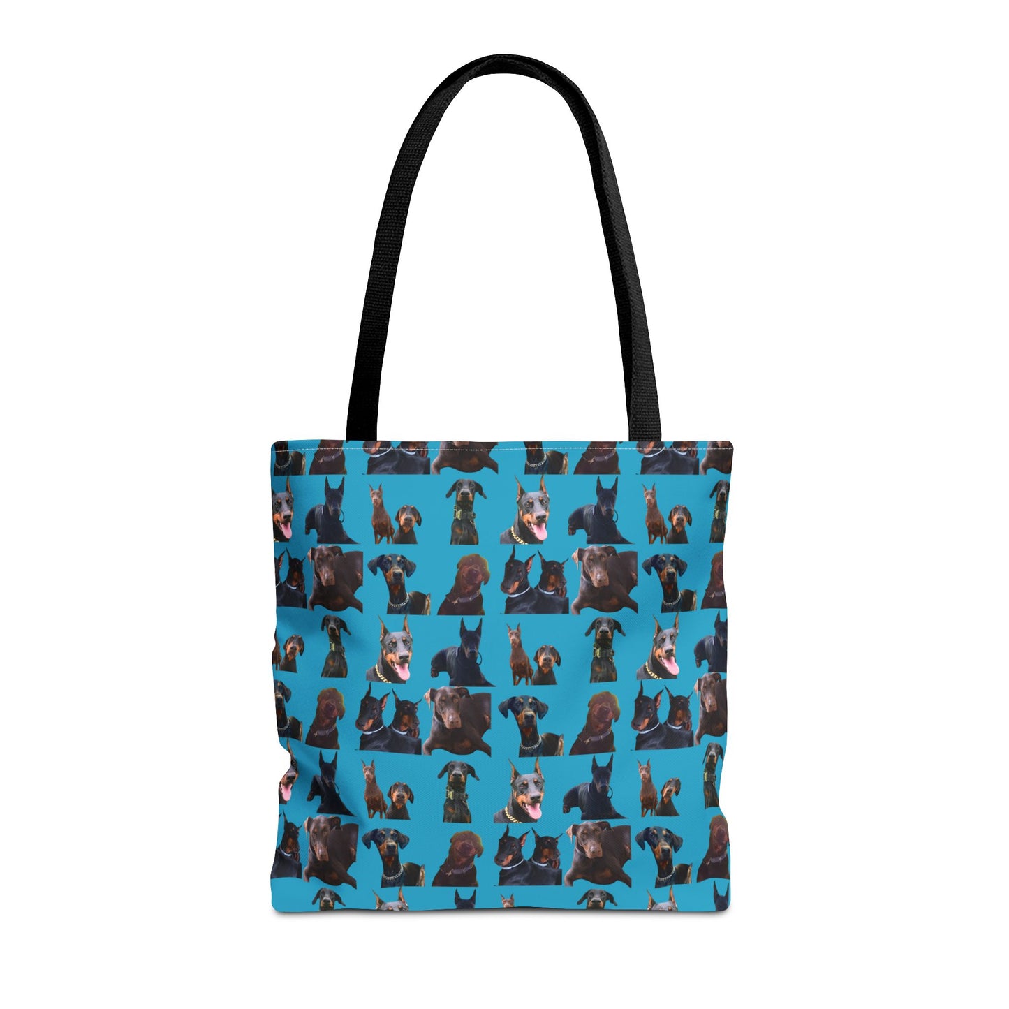 Edition 5 Doberman Model Pattern Turquoise Tote Bag