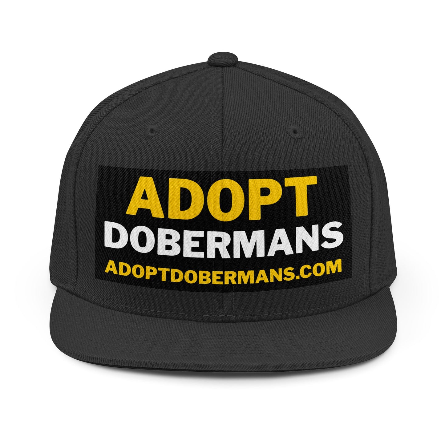 Adopt Dobermans 1 Snapback Hat — Rescue Dog Advocacy Cap