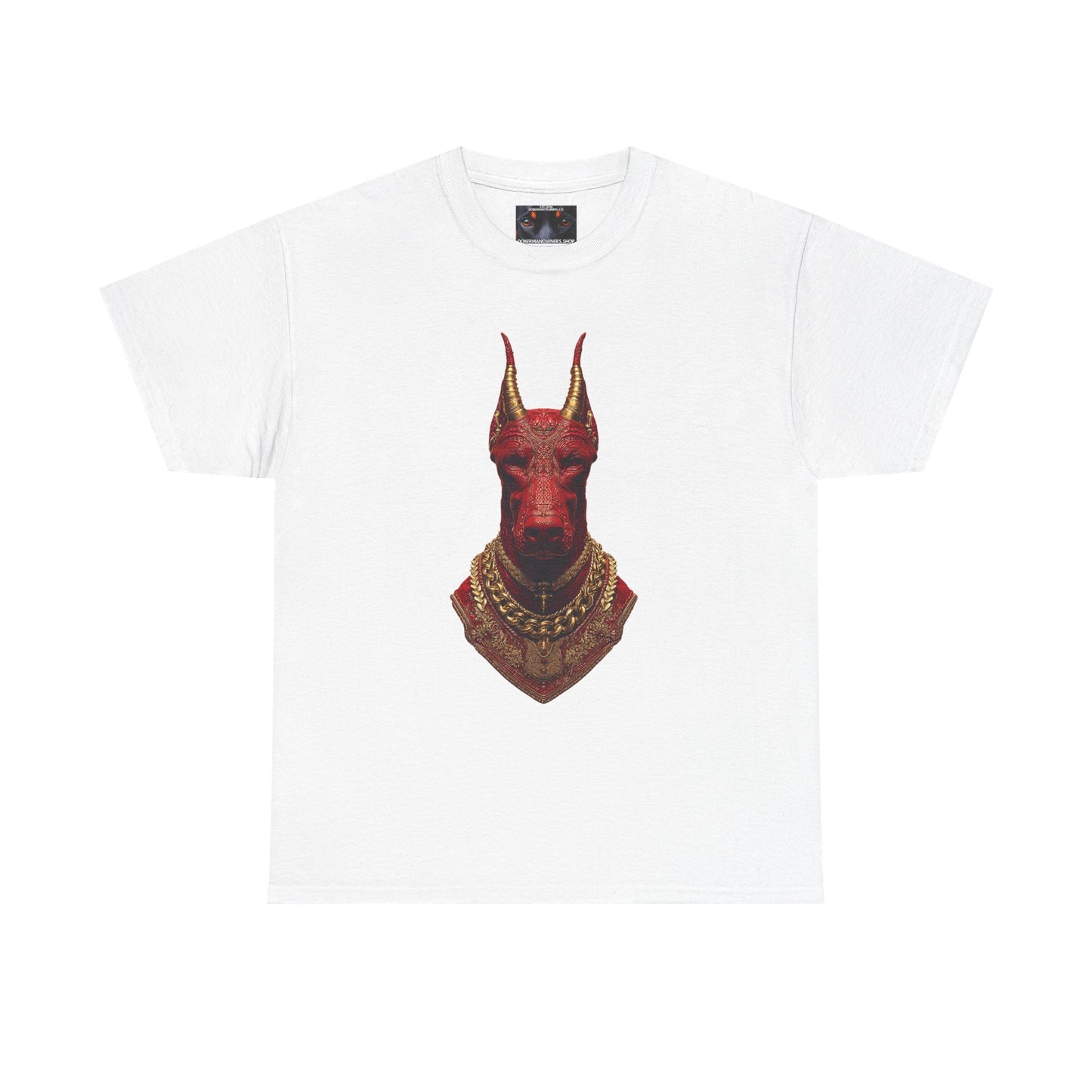 Doberman Goat 4 Private Lable Unisex Heavy Cotton Tee